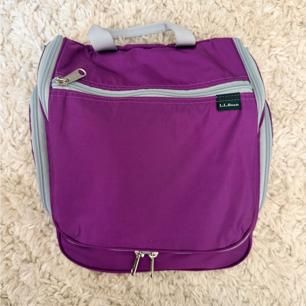 L.L. Bean Personal Organizer Hanging Travel Toiletry Bag, Medium, Purple Violet